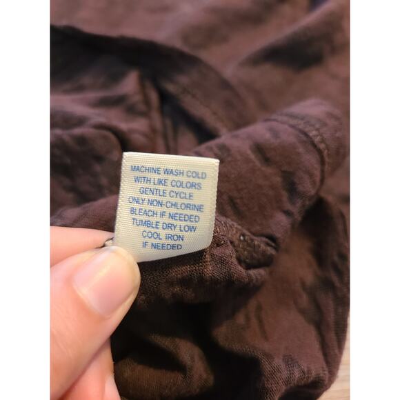 Maurices small womens semi sheer long sleeve brown blouse - Picture 6 of 8